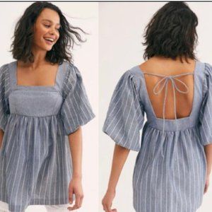 FREE PEOPLE Gigi Striped Puff Sleeve Tunic